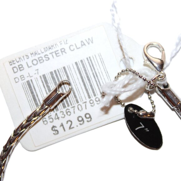 DaVinci Charm Bracelet 7" 9 Beads - Travel London England Passport Garnet Red CZ - Picture 4 of 5